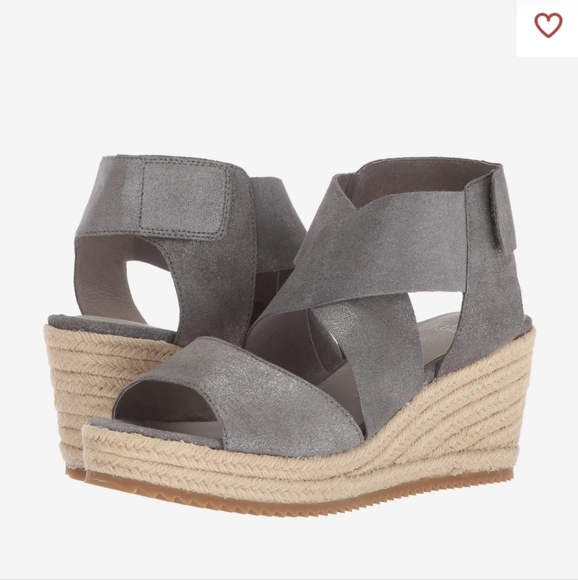 Eileen Fisher Shoes - Eileen Fisher Willow Pewter metallic suede